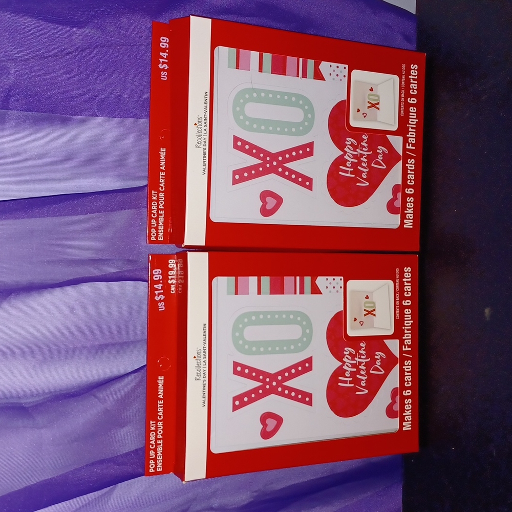2 New Valentines Day Pop Up Card Kits